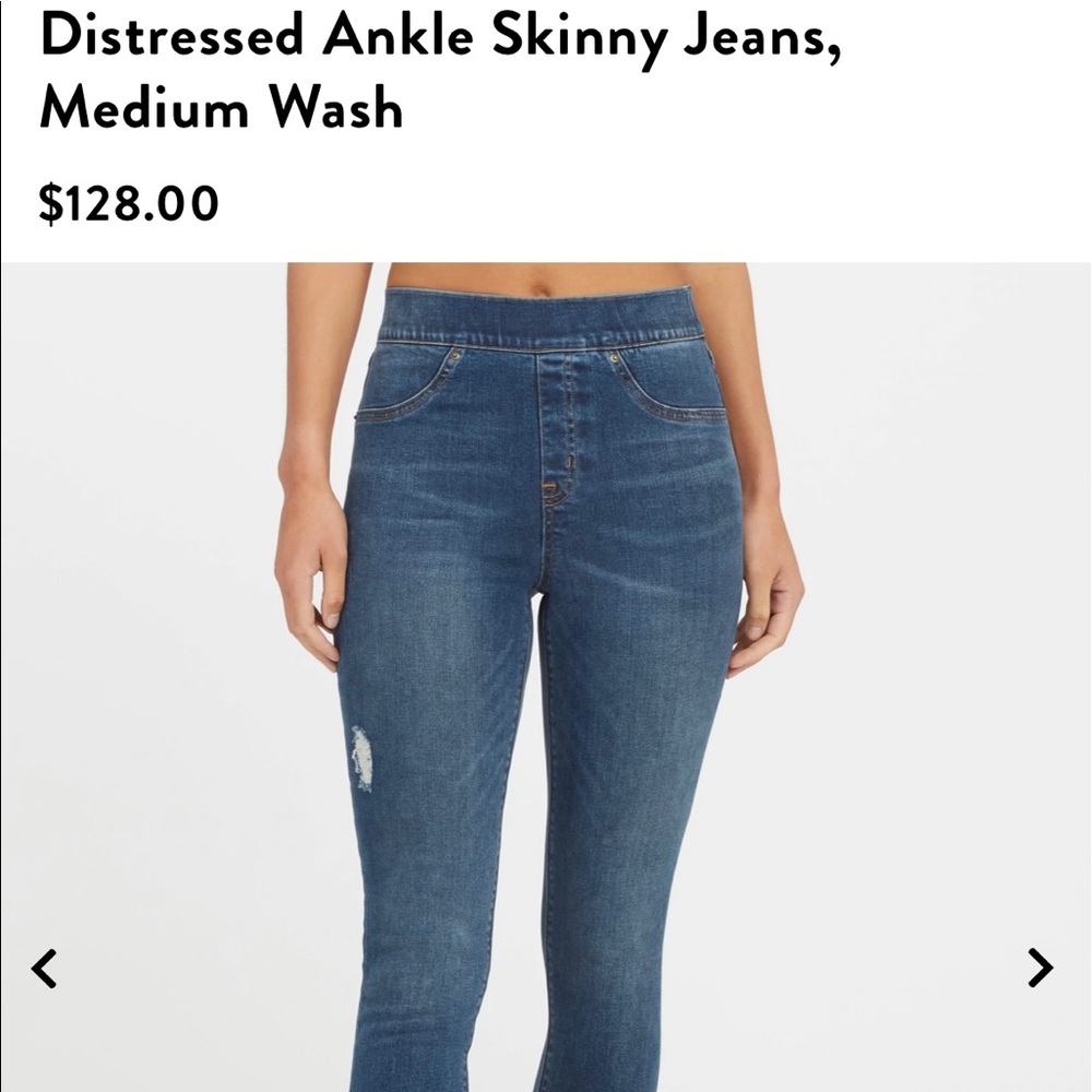SPANX Distressed Skinny Jean - Medium Wash